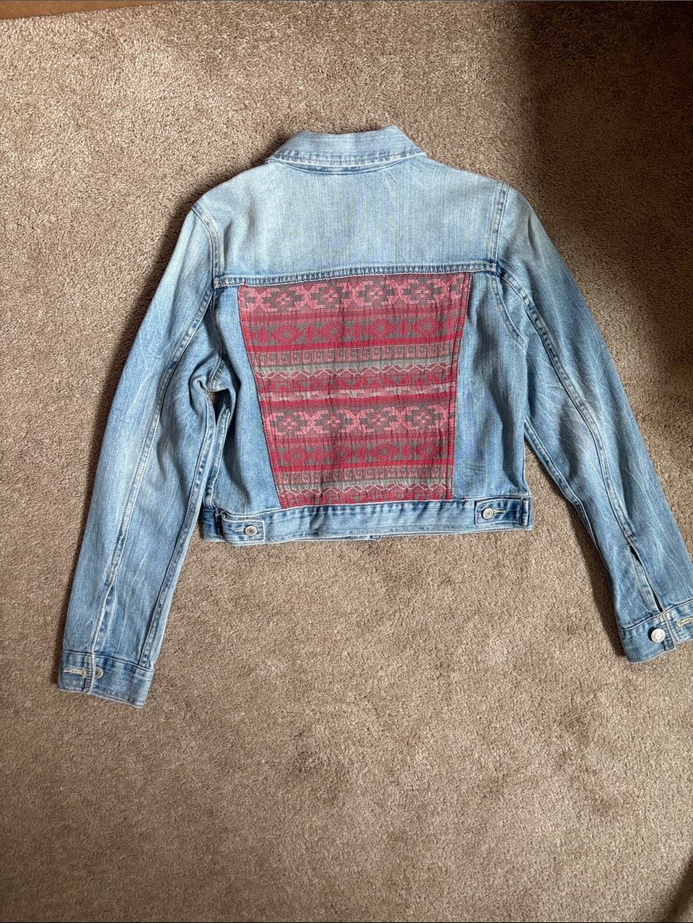 American Eagle Outfitters Faded Light Blue Denim Jacket